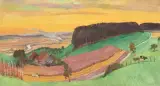 Landschaft an der Thur by Henri Schmid, 1994, oil on canvas, offered Dec 2025