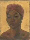 zugeschrieben Frauenbildnis by Hamid Zaki, oil, sold Dec 2025