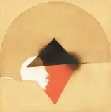 Composition géométrique by Rolf Lehmann, 1998, oil, offered Dec 2025