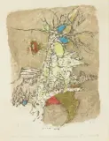 Baum mit Falke by Alois Carigiet, 1968, color lithograph, offered Dec 2025