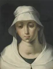 Maria by Cornelis van Haarlem, 1592, oil on panel, sold Sep 2025