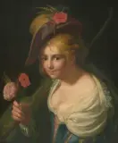 Nachfolger um 1800 Die schöne Schäferin by Paulus Moreelse, oil on canvas, sold Sep 2025
