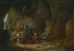 Kopie des 18.Jhs by David d.J. Teniers, oil on canvas, sold Sep 2025