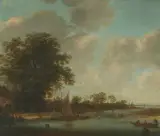 Nachfolger um 1700 Flusslandschaft by Salomon van Ruysdael, oil on panel, sold Sep 2025