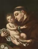 Umkreis Hl. Antonius von Padua mit dem Jesuskind by Francesco de Mura, oil on canvas, offered Sep 2025