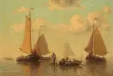 Fischer auf ruhiger See by Everhardus Koster, oil on panel, offered Sep 2025