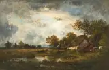 Gewitterstimmung by Léon Richet, 1872, oil on panel, sold Sep 2025