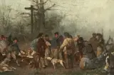 Vor der Jagd by Charles Ronot, oil on canvas, sold Sep 2025