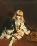 Die besten Freunde by Gustav Wertheimer, 1886, oil on canvas, sold Sep 2025