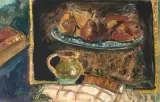 Früchtestillleben by Mario Cavaglieri, 1961, watercolor, sold Sep 2025
