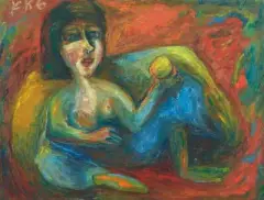 Akt mit Zitrone by Friedrich Karl Gotsch, oil on canvas, offered Sep 2025