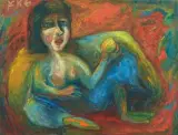 Akt mit Zitrone by Friedrich Karl Gotsch, oil on canvas, offered Sep 2025