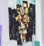 Zvuk Ya Minalot (Klang aus der Vergangenheit) by Dimitar Kirov, 1987, oil on canvas, sold Sep 2025