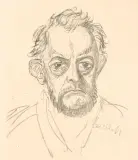 Selbstportrait V. 1928 by Ernst Barlach, lithograph, sold Sep 2025