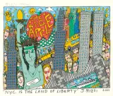 N.Y.C is the Land of Liberty by James Rizzi, 2001, color lithograph, sold Sep 2025