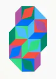 Konkrete Komposition by Victor Vasarely, pencil, sold Sep 2025