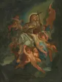 Umkreis Maria Himmelfahrt by Domenico Piola, oil on canvas, offered Sep 2025
