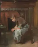 In Gedanken by Fritz von Uhde, pastel, offered Sep 2025