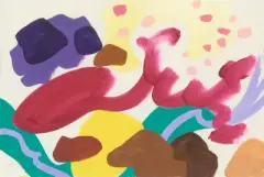 Bunte Komposition by Charles Lapicque, gouache, sold Sep 2025