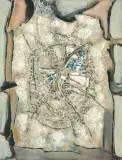 Factural Composition Nr. 693 by Bronisław Kierzkowski, 1963, oil on canvas, offered Sep 2025