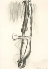 Ohne Titel by Georg Baselitz, 1983, charcoal, sold Sep 2025