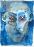 Portrait by Rainer Fetting, 1986, watercolor, sold Sep 2025