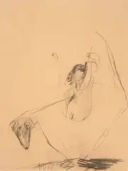 Reiter by Leiko Ikemura, 1986, charcoal, sold Sep 2025