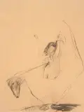 Reiter by Leiko Ikemura, 1986, charcoal, sold Sep 2025
