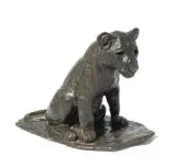 Lionceau assis by Roger Godchaux, bronze, offered Sep 2025