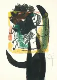 Aus der Mappe Juan Perucho - Les Essències de la Terra by Joan Miró, 1968, ink, sold Sep 2025