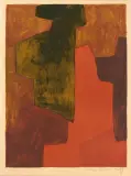 Composition orange et verte by Serge Poliakoff, 1964, color lithograph, sold Sep 2025