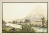 Vue du Bourg de Glaris by Johann Jakob Biedermann, watercolor, offered Sep 2025