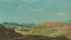 Marokkanische Landschaft by Frank Buchser, oil on canvas, offered Sep 2025