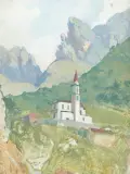 Valsolda by Albert Welti, gouache, offered Sep 2025