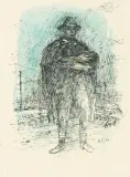 Hirte mit Lamm by Alois Carigiet, 1944, watercolor, sold Sep 2025
