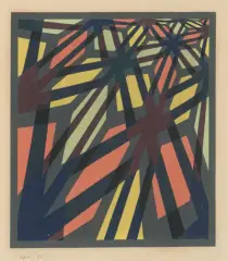 Opus 10 by Hans Hinterreiter, 1951, tempera, sold Sep 2025