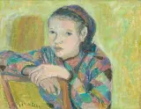 Mädchenportrait by Iseline Crivelli, 1975, oil on canvas, sold Sep 2025