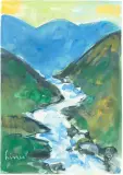Sertigbach by Carl Walter Liner, watercolor, sold Sep 2025