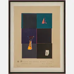 A Perfumed and Heavenly Garment of Sweet Harmonies,Mixed media by Patricia Zinsmeister Parker, screenprint on paper,Signed in print and dated 1997 lower right., offered Aug 2022