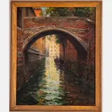 Venetian Canal by Louis Aston Knight, Oil on canvas, offered May 2022