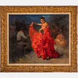 Flamenco Dancer by Francisco Rodriguez Sanchez Clement, Oil on canvas, offered May 2022