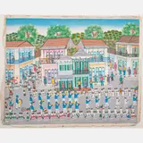 Parade Scene by Gary Dorsainvil, Oil on canvas, offered May 2022