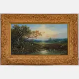 Landscape with Sheep and Pond by Edwin Buttery, Oil on canvas, offered May 2022
