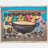 Untitled by Maxan Jean-Louis, Oil on canvas, offered May 2022