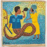 Snake Man and Woman by Gerard Fortune, Oil on canvas, offered May 2022