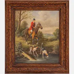 Fox Hunting Scene by Robert Fox, Oil on canvas, offered May 2022