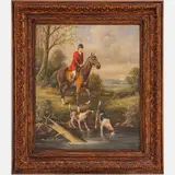 Fox Hunting Scene by Robert Fox, Oil on canvas, offered May 2022