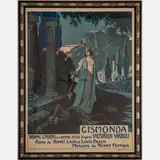 Gismonda by George-Antoine Rochegrosse, Color lithograph poster backed on linen, offered May 2022
