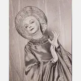 Ruth St. Denis, 1964 Blue Madonna of St. Mark by John Lindquist, Photograph mounted to mat board, offered May 2022