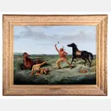 The Last Shot by Arthur Fitzwilliam Tait, Oil on canvas, offered Apr 2022